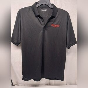 New Boeing AH-64E Apache Polo Shirt Short Sleeve Mens Size L Black Embroidered